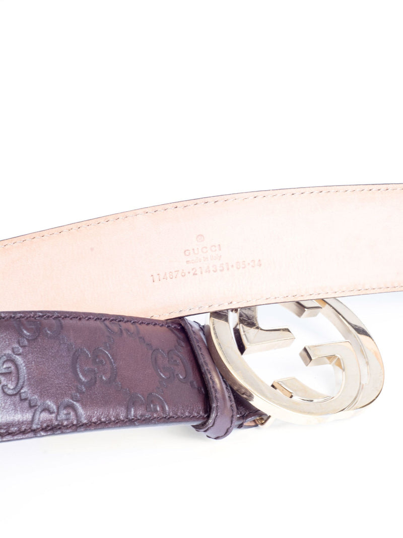 Gucci Leather GG Supreme Monogram Belt Brown-designer resale