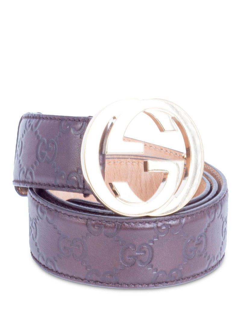 Gucci Monogram Belt in Brown for Men