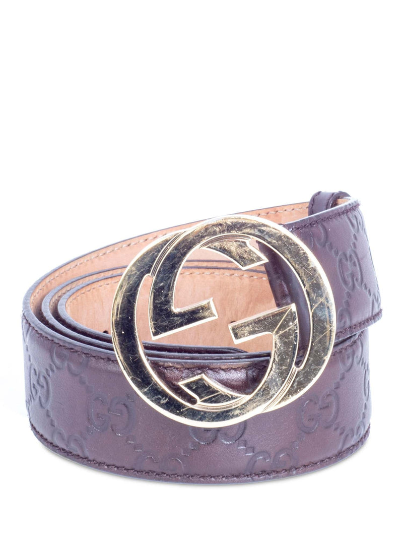 Gucci Leather GG Supreme Monogram Belt Brown-designer resale