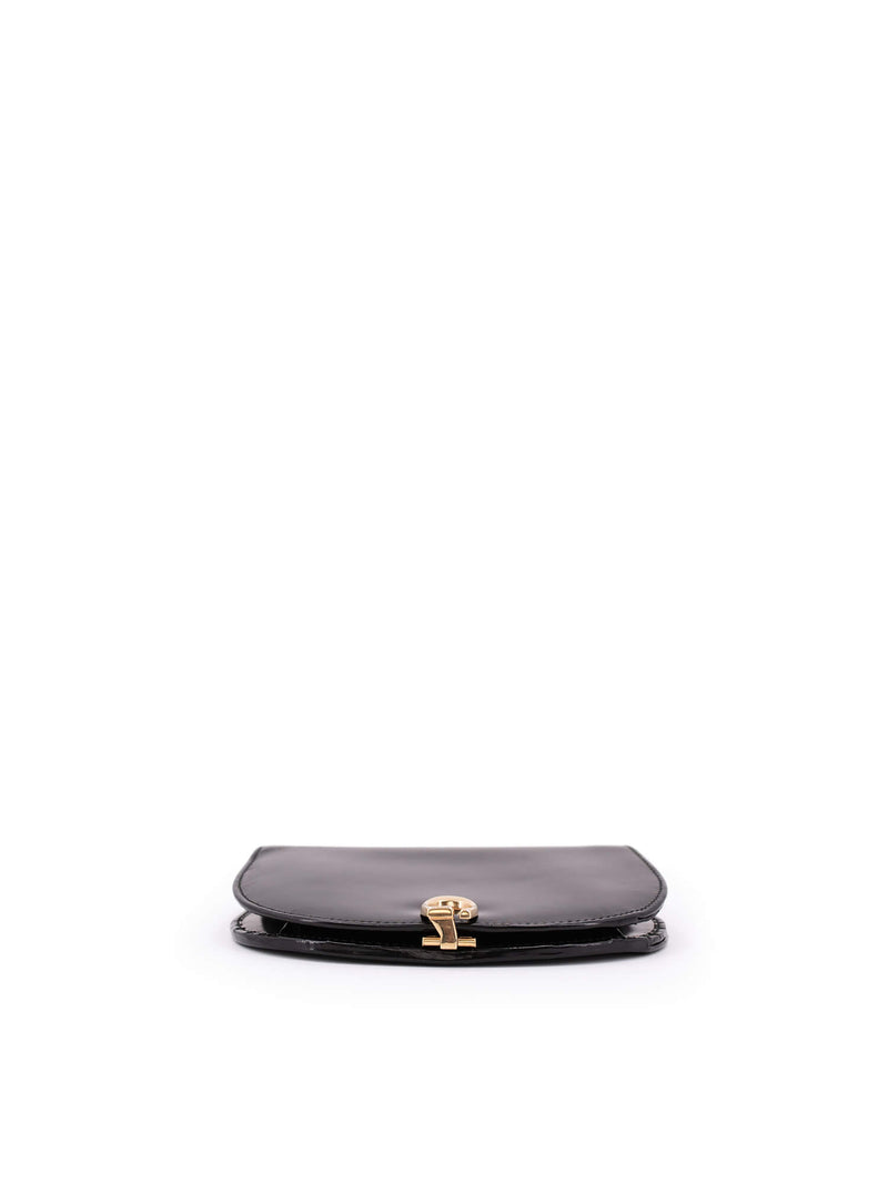Gucci Leather Saddle Wallet Black-designer resale