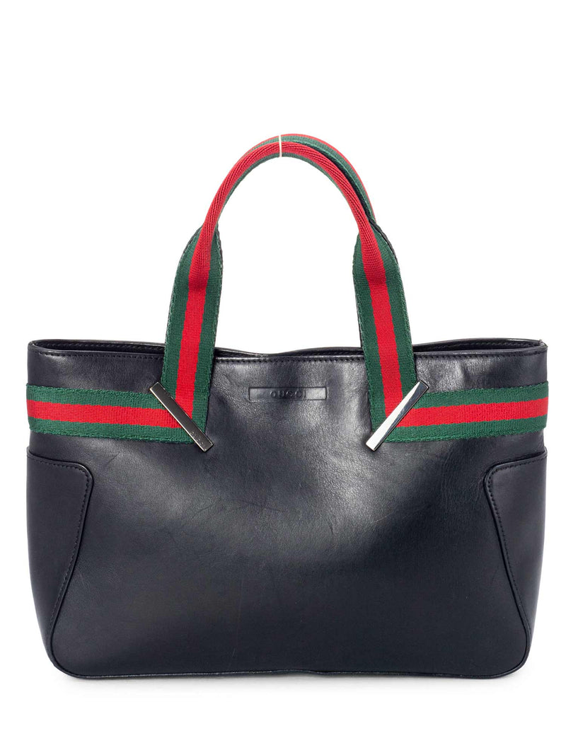 Gucci Leather Web Stripe Mini Bag Black-designer resale