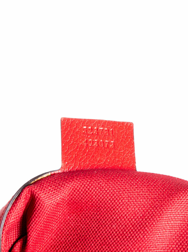 Gucci Logo Striped Leather Canvas Tote Bag Red White Blue-designer resale