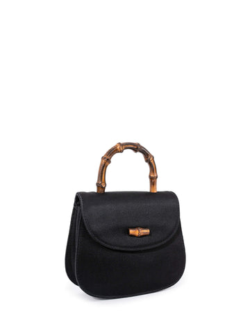 Gucci Mini Bamboo Top Handle Bag Black-designer resale