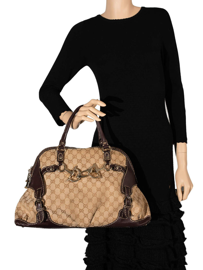 Gucci Monogram Large Sukey Bag Brown-designer resale