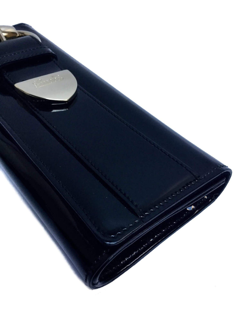 Gucci Patent Leather Romy Clutch Black-designer resale