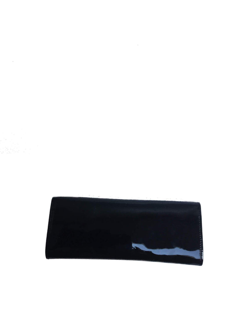 Gucci Patent Leather Romy Clutch Black-designer resale