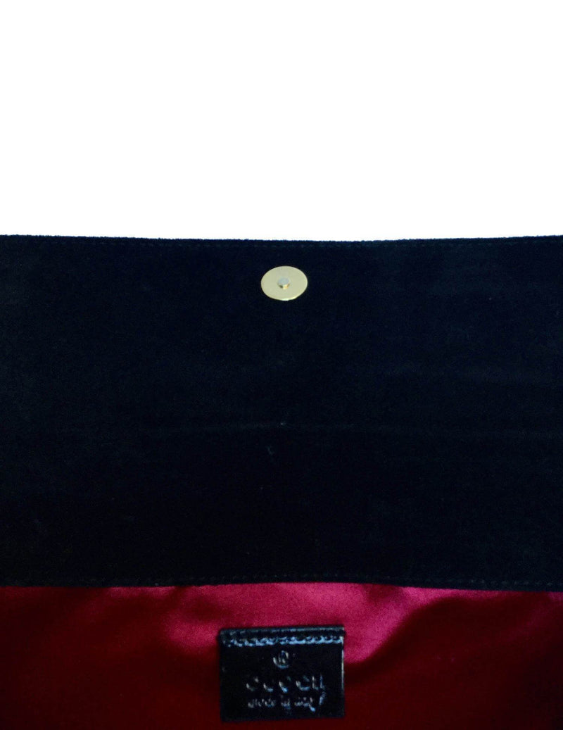 Gucci Patent Leather Romy Clutch Black-designer resale