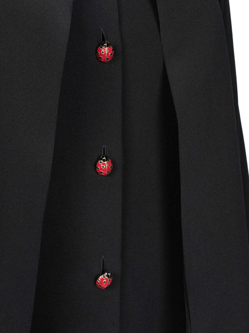 Gucci Silk Bowtie Ladybugs Blouse Black-designer resale
