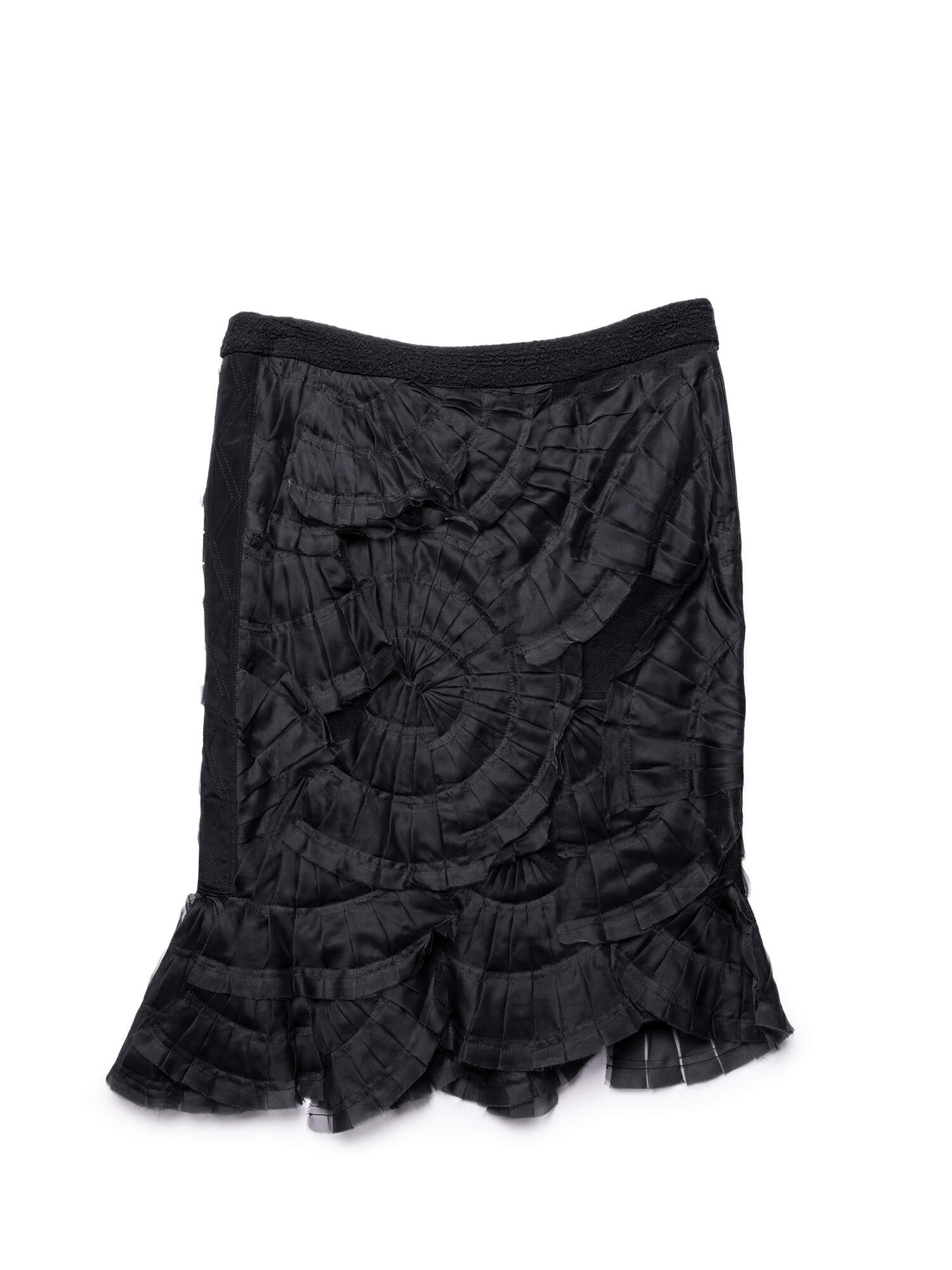 Gucci Silk Tulle Mini Skirt Black-designer resale