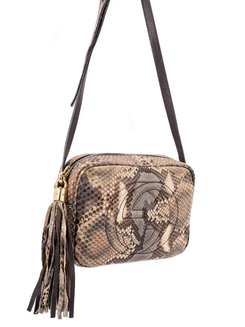 Gucci Snakeskin Small Soho Disco Bag Beige