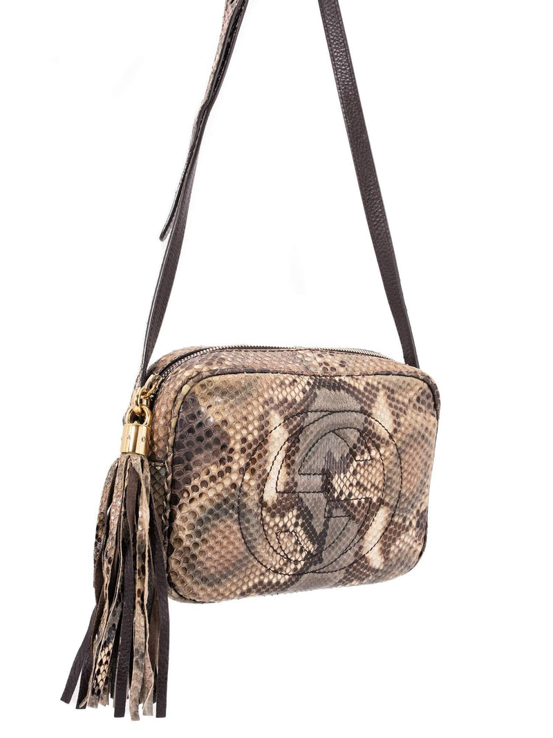 Gucci Snakeskin Small Soho Disco Bag Beige-designer resale