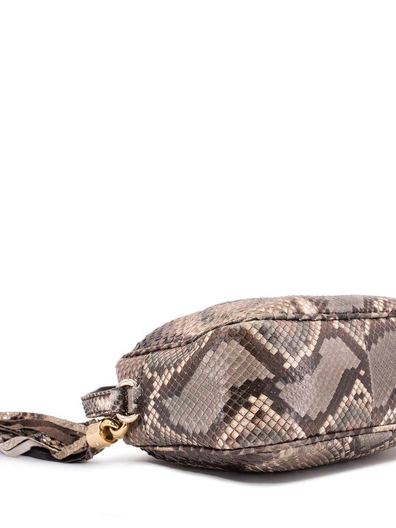 Gucci Snakeskin Small Soho Disco Bag Beige-designer resale