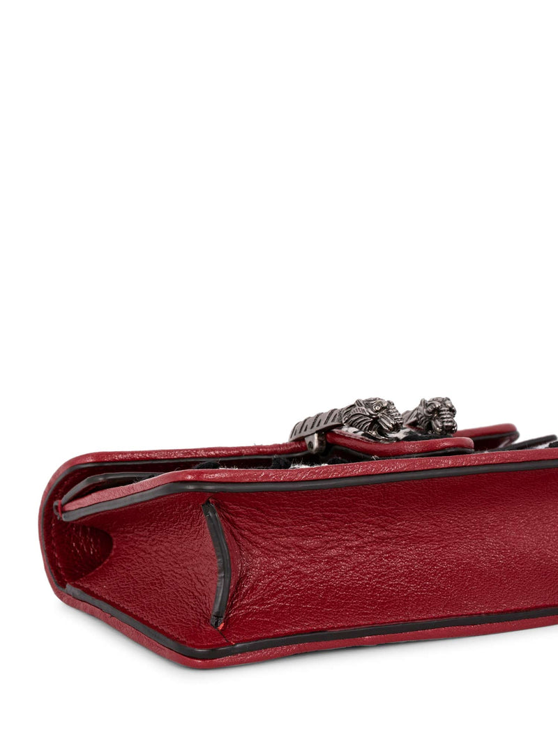 Gucci Tweed Monogram Dionysus Super Mini Flap Bag Black-designer resale