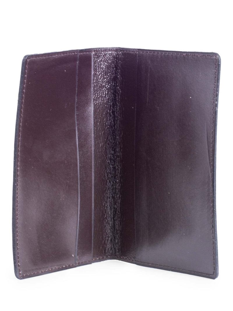 Gucci Vintage Leather Flap Shoulder Bag Wallet Set Brown-designer resale