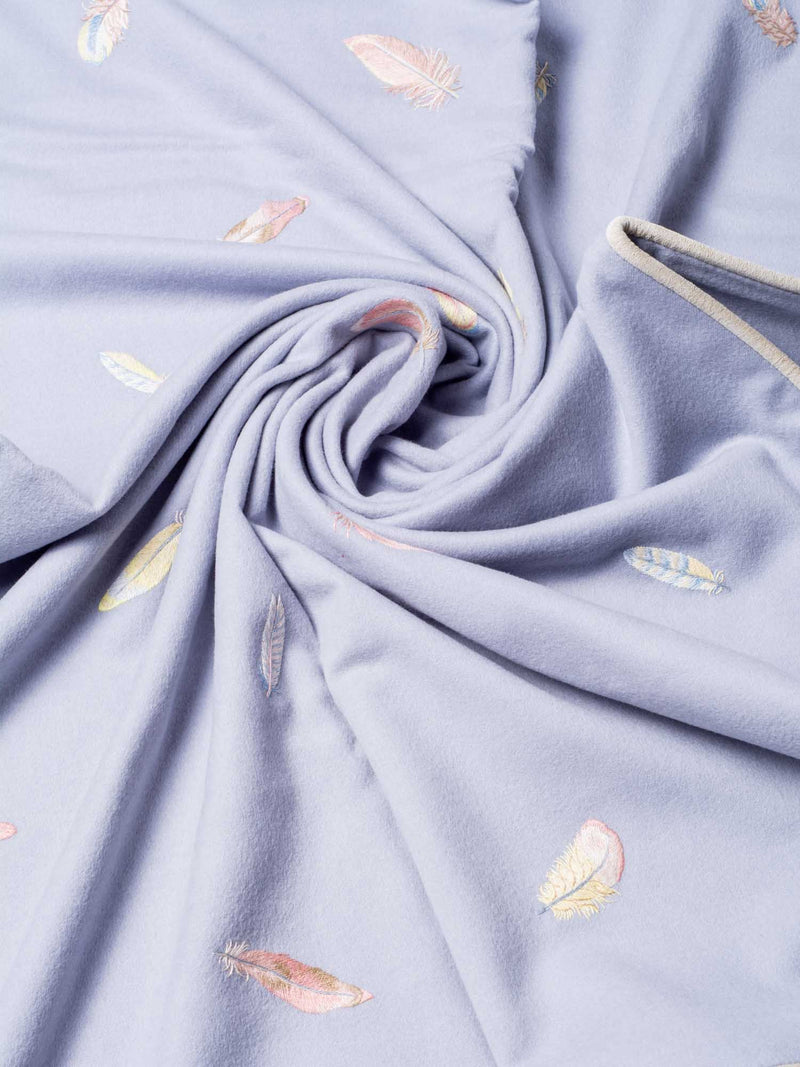 Hermes Baby Cashmere Embroidered Blanket Blue-designer resale