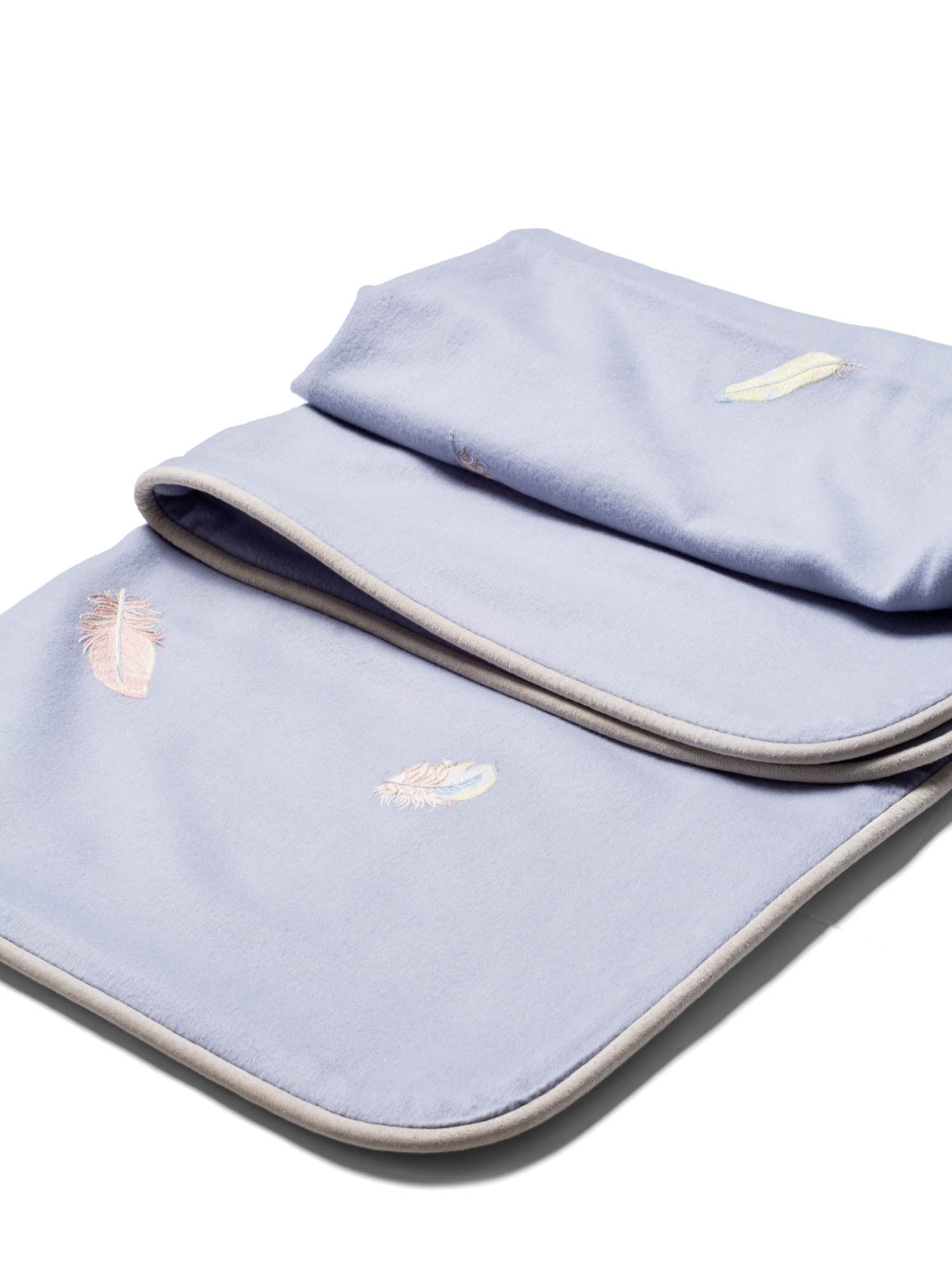 Hermes Baby Cashmere Embroidered Blanket Blue-designer resale