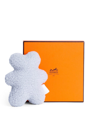 Hermes Baby Plush Bear Toy Blue-designer resale