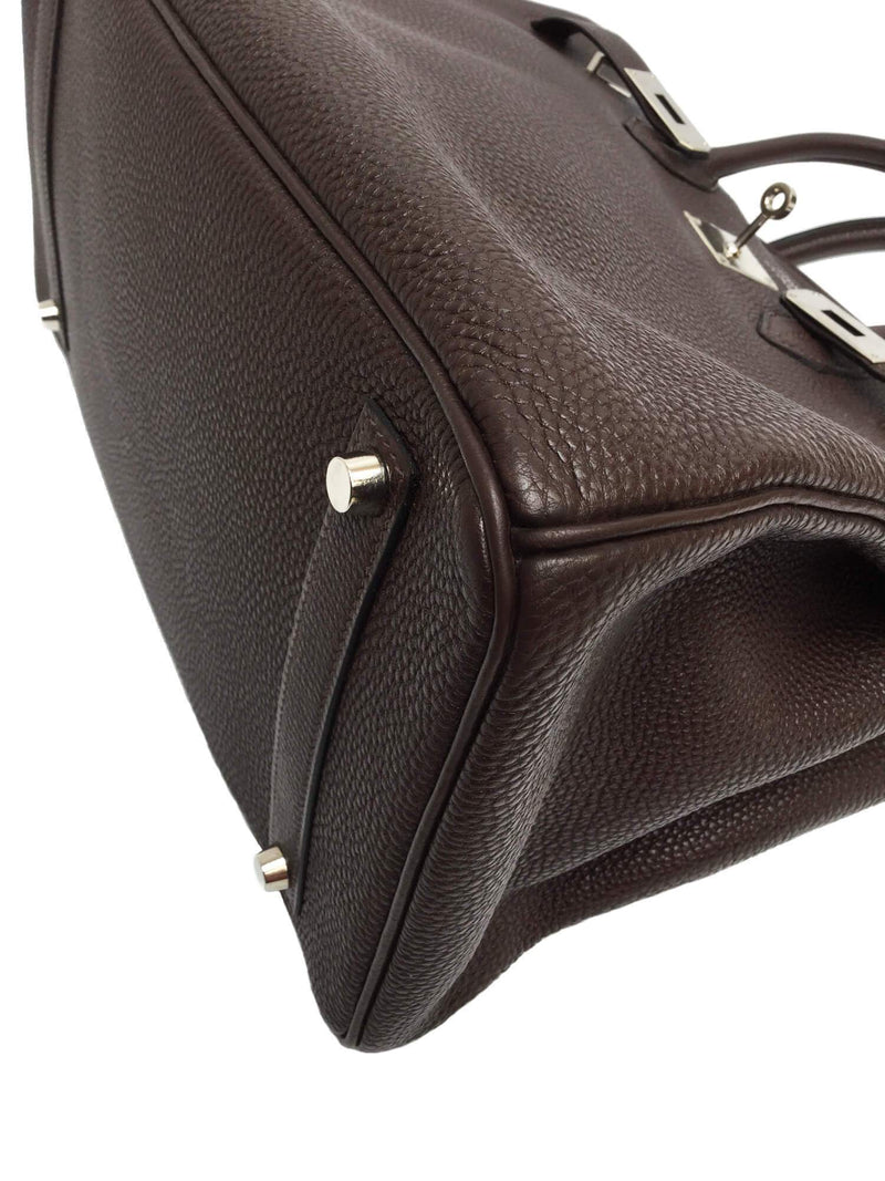 Hermes Birkin 35 Ebony Brown Togo Palladium Hardware-designer resale