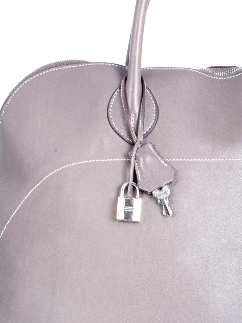 Hermes Bolide Clemence Bag Grey-designer resale