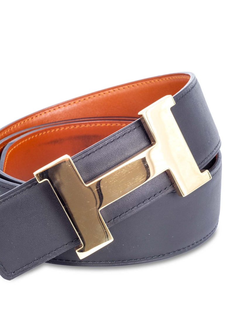 Hermes Box 42mm Constance H Belt 110 Black Brown