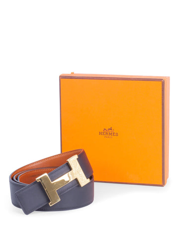 Hermes Box 42mm Constance H Belt 110 Black Brown-designer resale