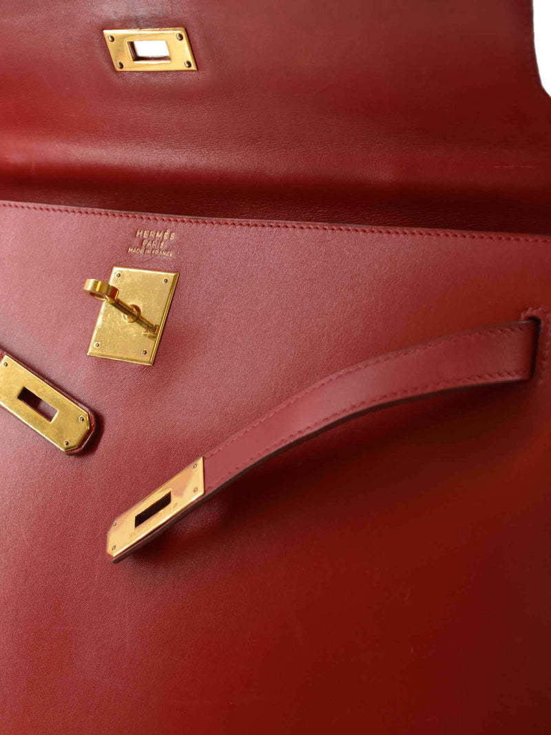 Hermes Box Kelly Sellier 35 Rouge-designer resale
