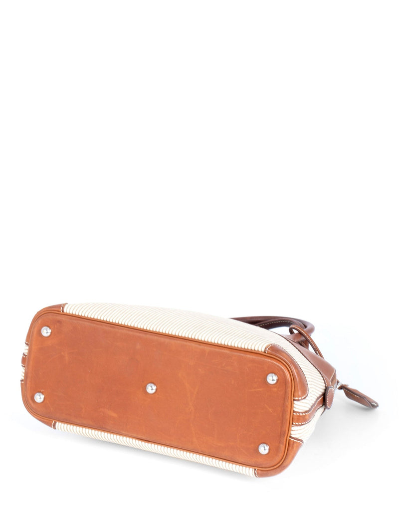 Hermes Box Leather Canvas Bolide Bag 31 Brown-designer resale