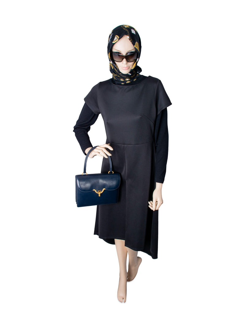 Hermes Box Leather Top Handle Flap Bag Blue-designer resale