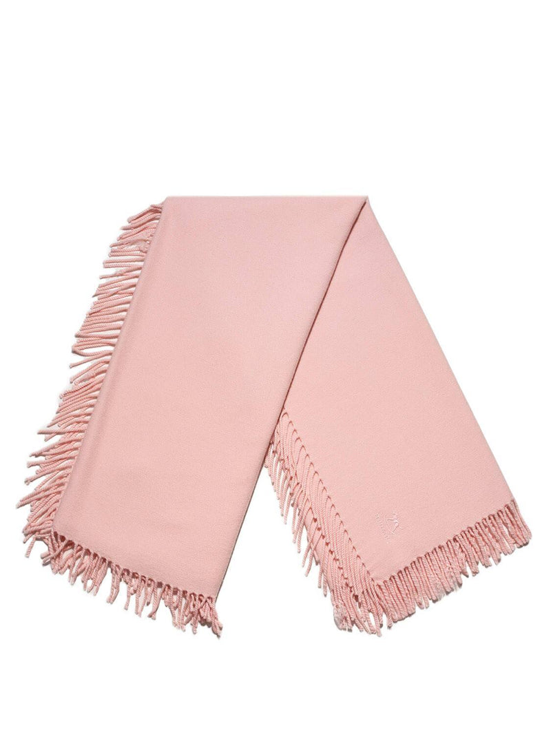 Hermes Cashmere Fringed Baby Blanket Pink-designer resale