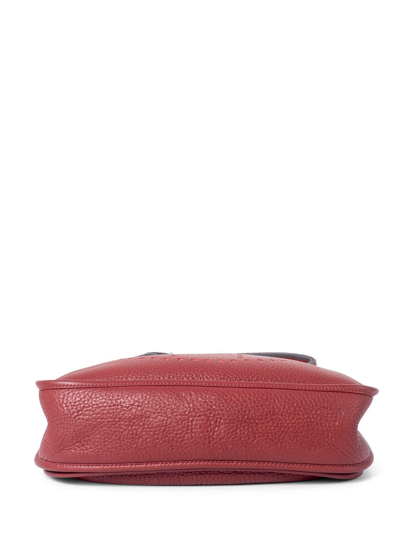 Hermes Clemence Evelyne III GM Messenger Bag Red Grey-designer resale