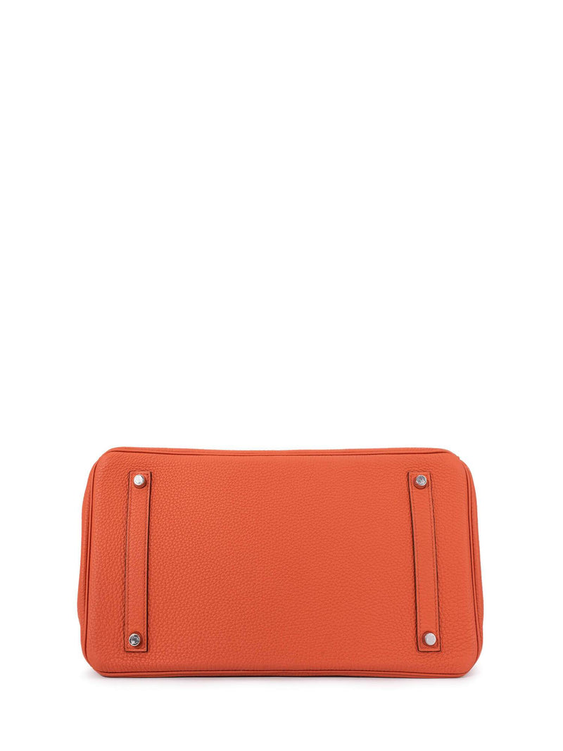 Hermes Clemence Leather Birkin Bag 35 Orange-designer resale