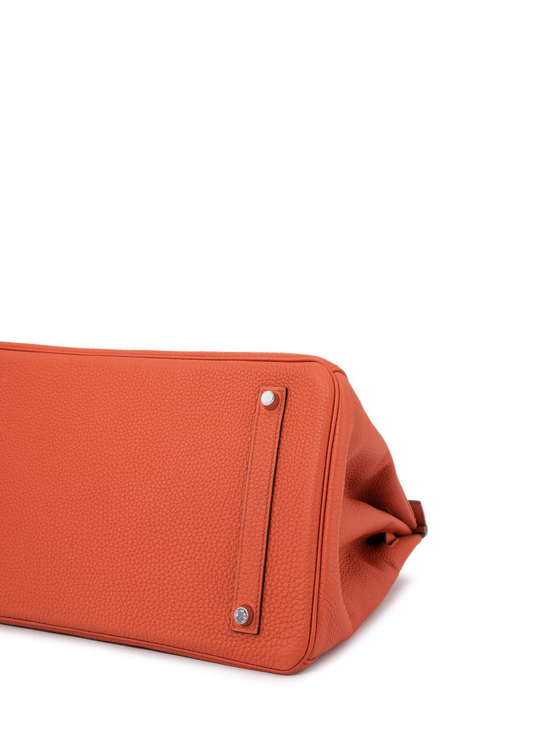 Hermes Clemence Leather Birkin Bag 35 Orange-designer resale
