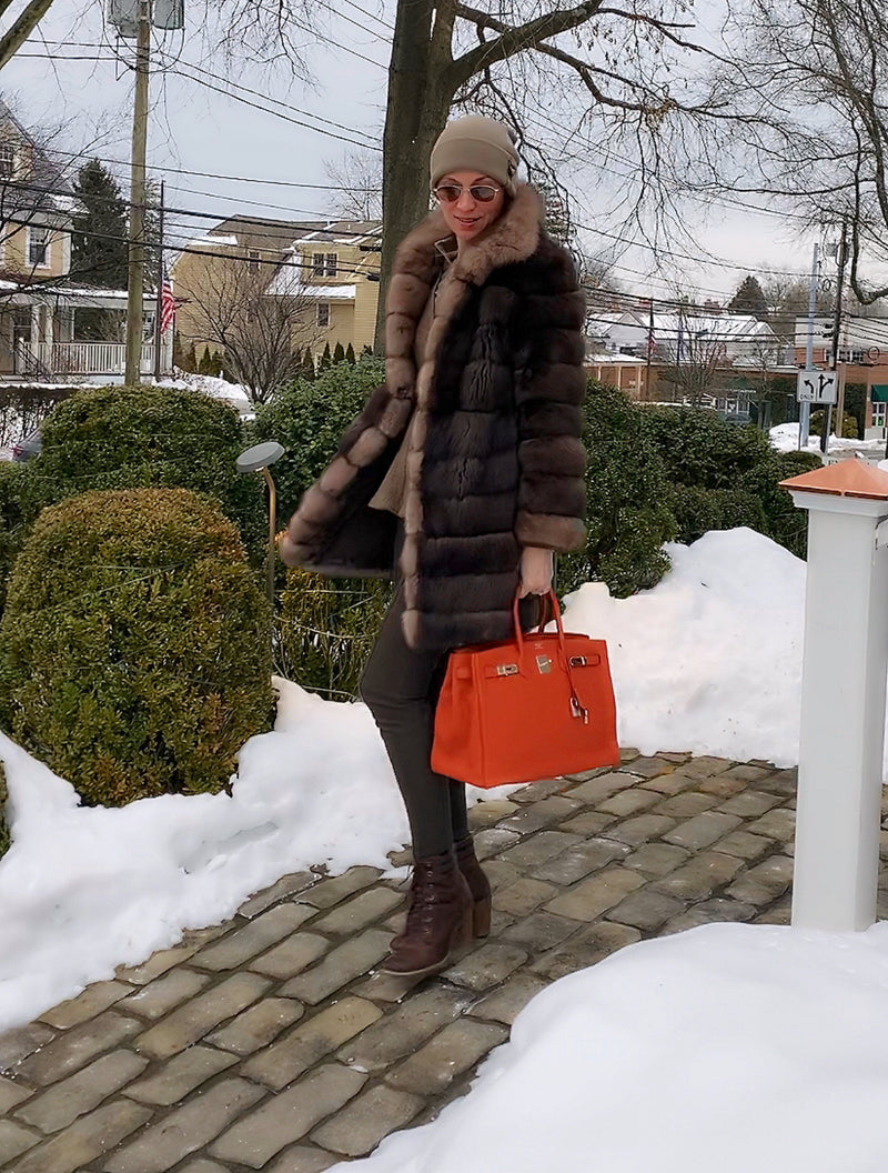 Hermes Clemence Leather Birkin Bag 35 Orange-designer resale