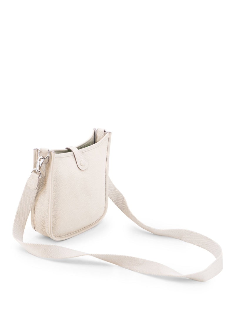 Hermes Clemence Leather Mini TPM Messenger Bag Ivory-designer resale