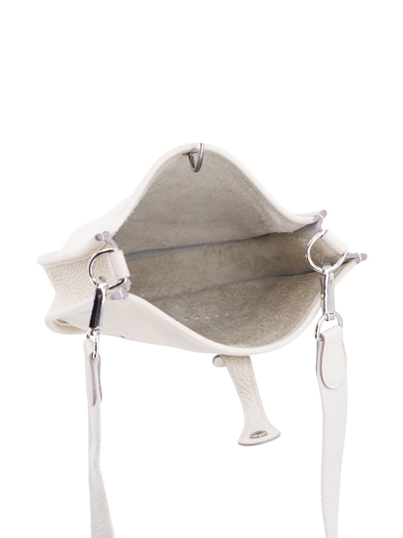 Hermes Clemence Leather Mini TPM Messenger Bag Ivory-designer resale