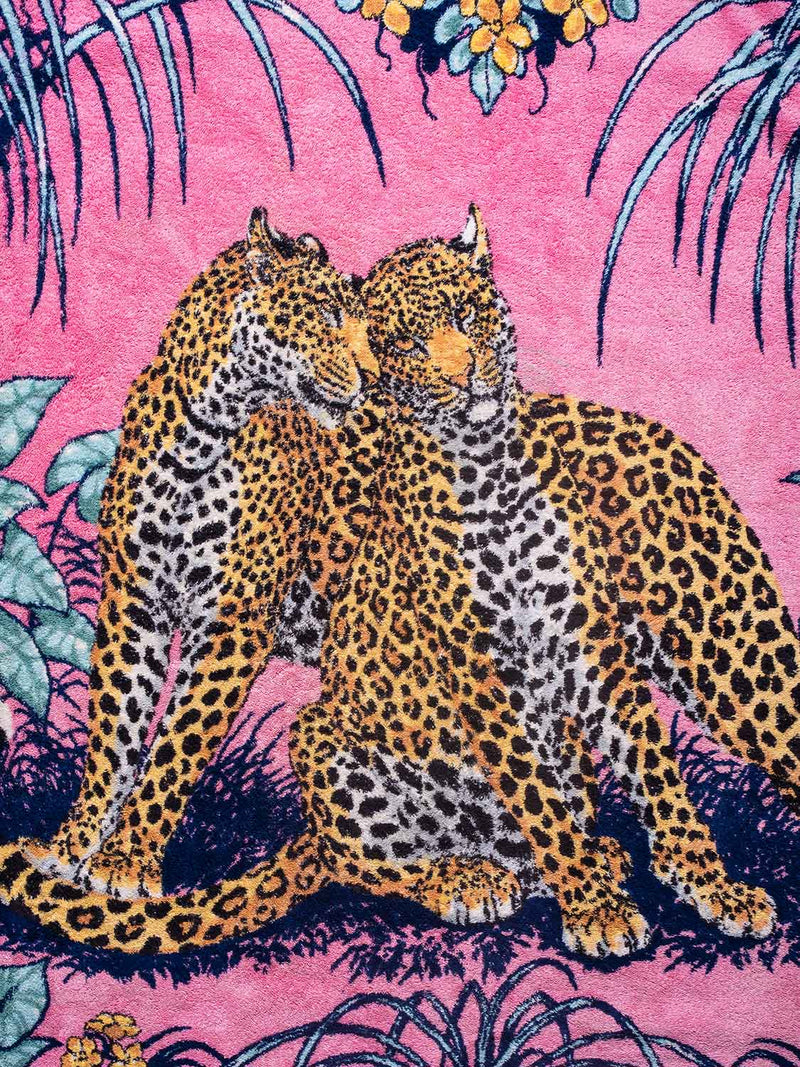 Hermes Cotton Leopards Jungle of Love XL Picnic Blanket Multicolor-designer resale