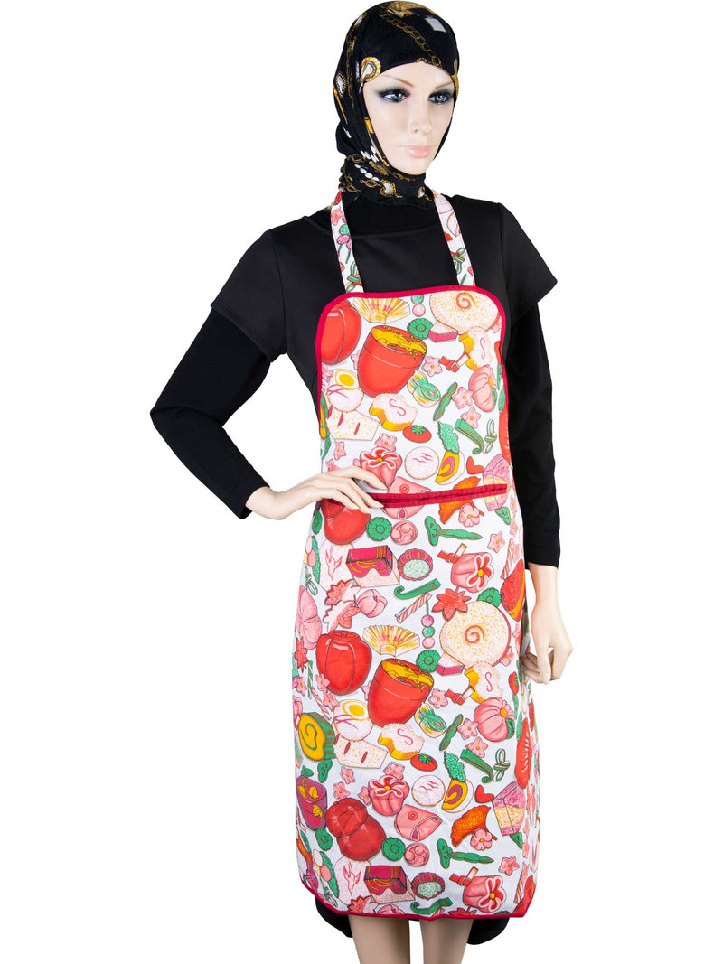 Hermes Cotton Vegetable Apron Red-designer resale