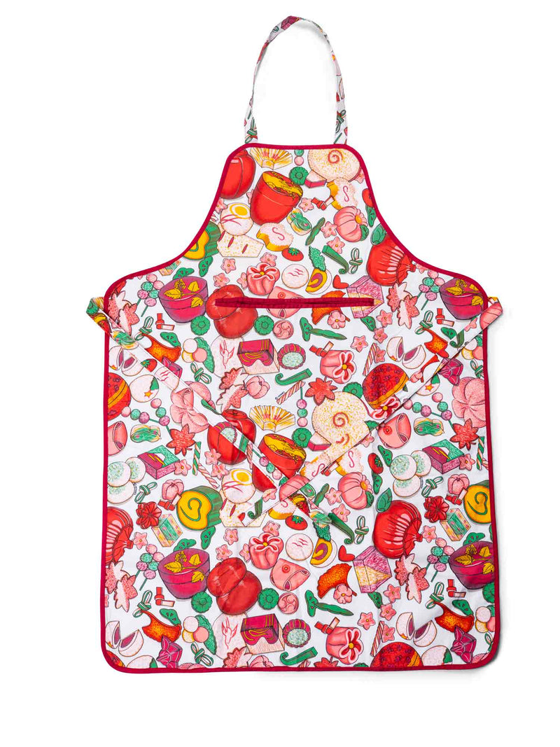 Hermes Cotton Vegetable Apron Red-designer resale