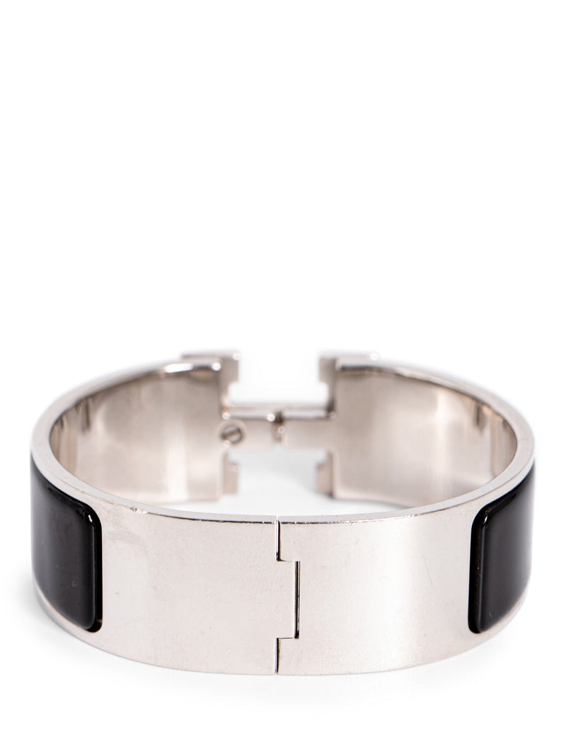 HERMÈS Grey PHW Enamel Clic H Bracelet – portluxe