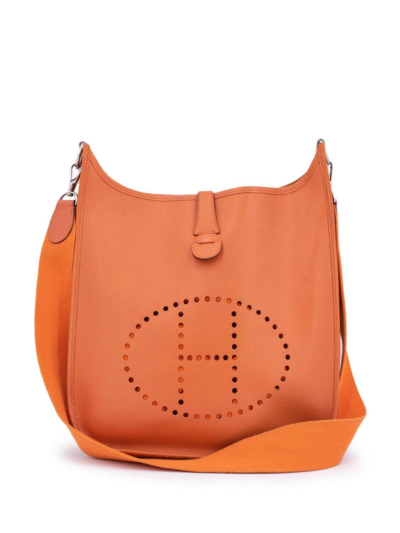 Hermes Epsom Evelyne Messenger Bag Orange-designer resale