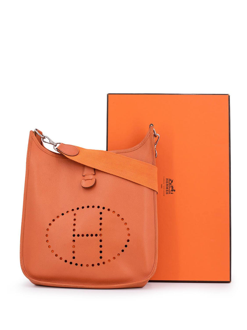 Hermes Epsom Evelyne Messenger Bag Orange-designer resale
