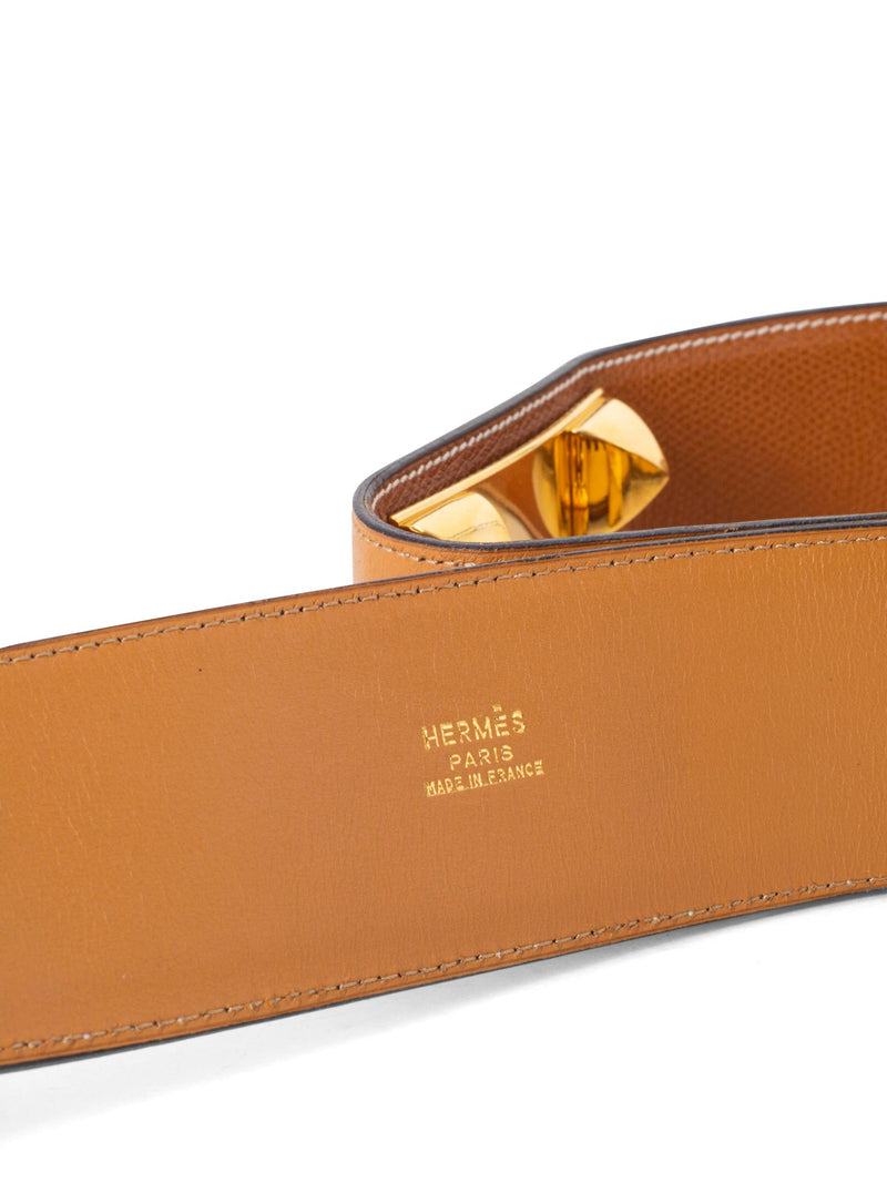 Hermes Epsom Leather Collier de Chien CDC Belt 80 Brown-designer resale