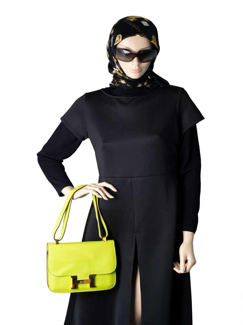 Hermes Epsom Leather Constance Bag 24 Kiwi Green-designer resale