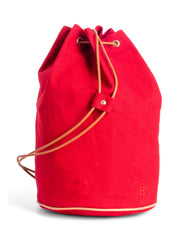 HERMES Porchon Mimil GM Matelotte Backpack Bag Rucksack Canvas Red 5239h