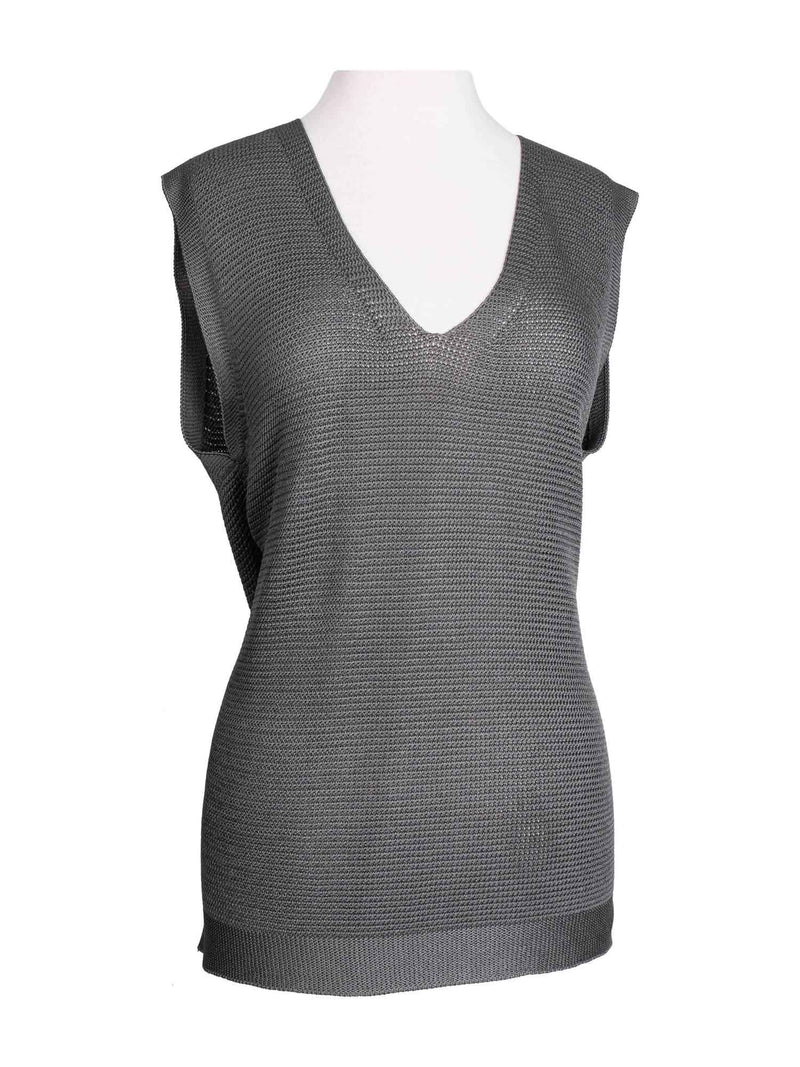Hermes Knit Button Down Cardigan Top Set Green-designer resale