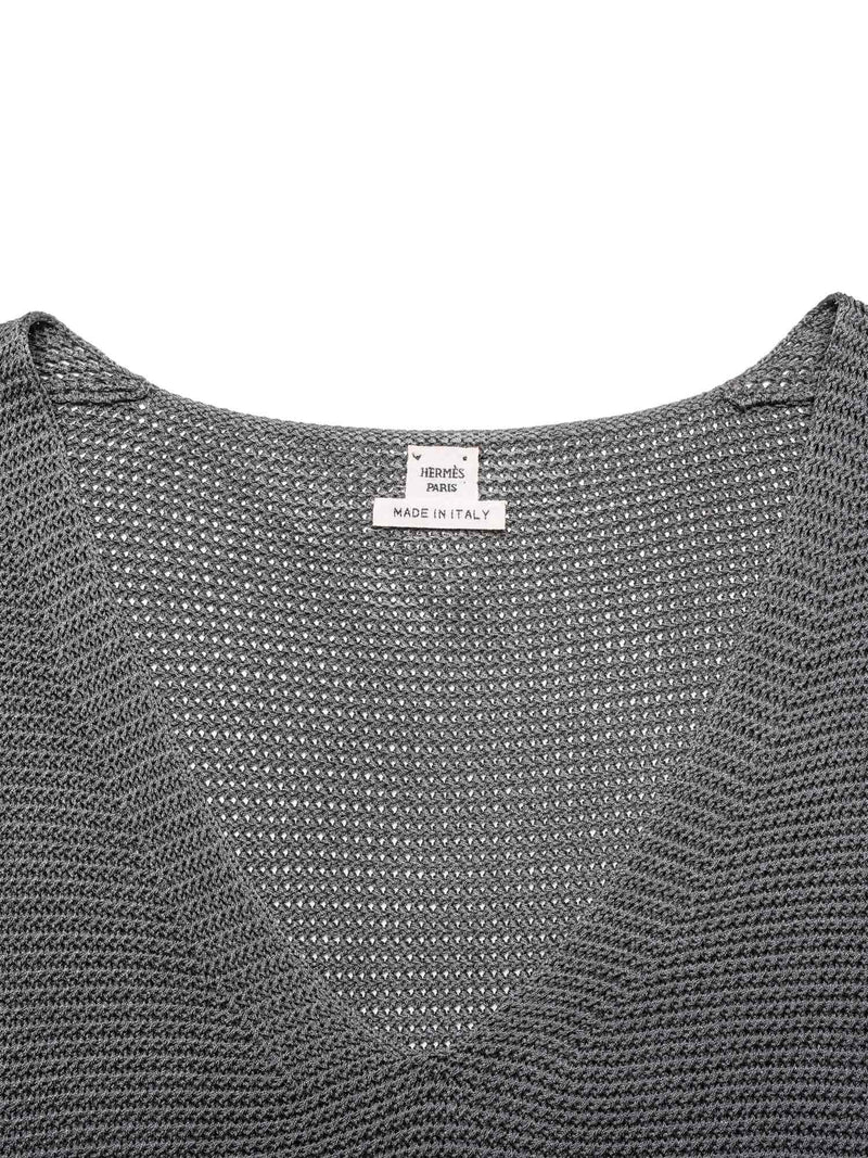 Hermes Knit Button Down Cardigan Top Set Green-designer resale