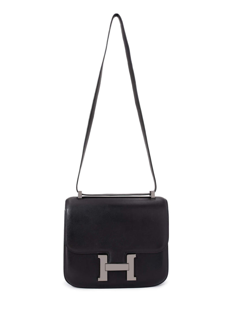 Hermes Leather Constance Bag 24 Black-designer resale