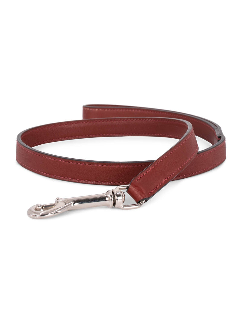 Hermes Leather Dog Leash Brown-designer resale