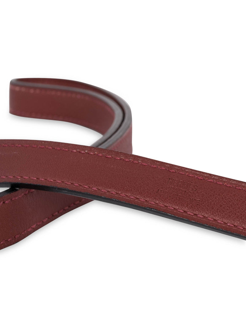 Hermes Leather Dog Leash Brown-designer resale