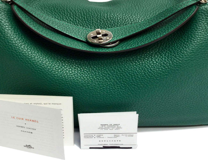 Hermes 30cm Parchemin Clemence Leather Lindy Bag - Yoogi's Closet